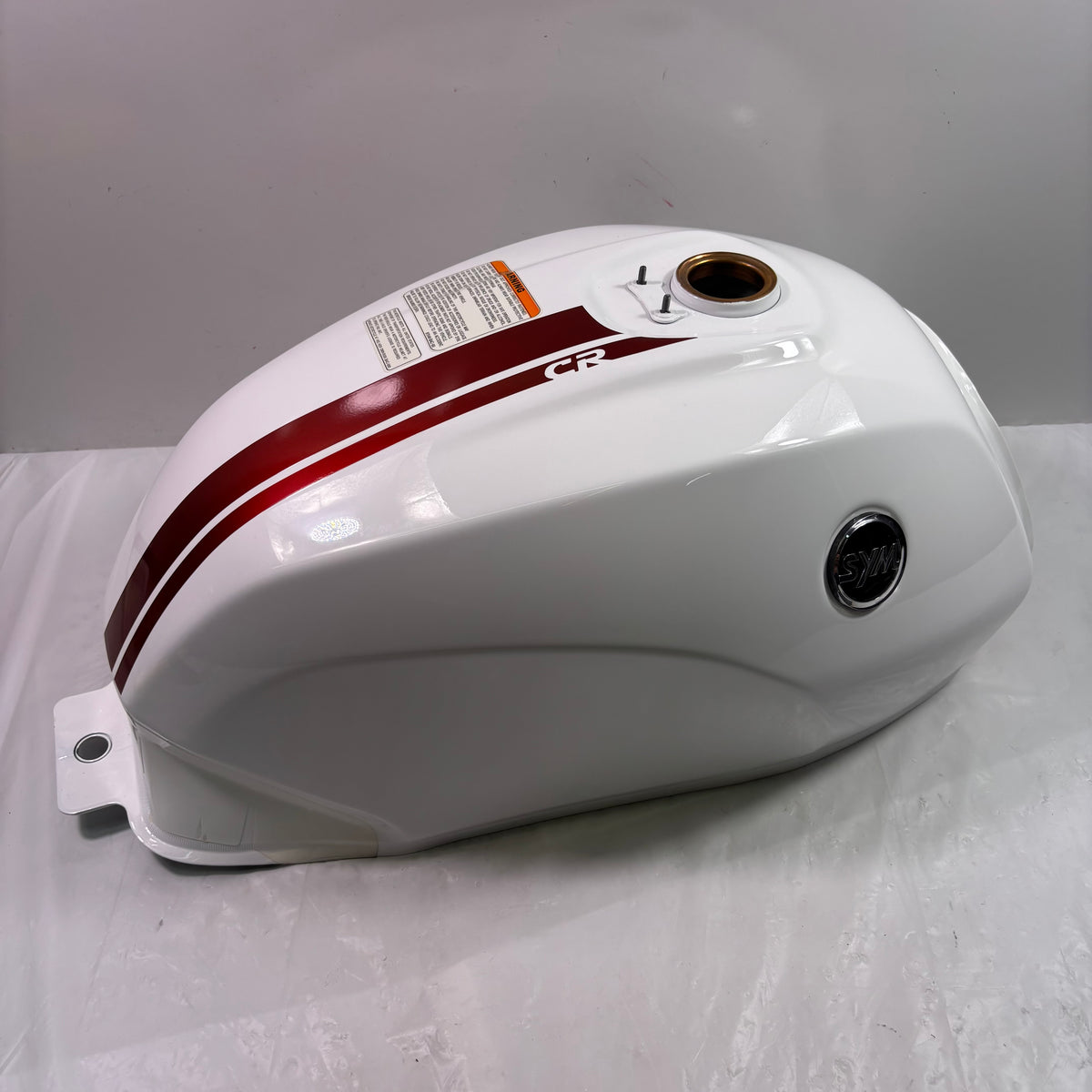 OEM SYM Wolf CR 300i Motorcycle Gas Fuel Tank, White Original 1751G-BD8-000