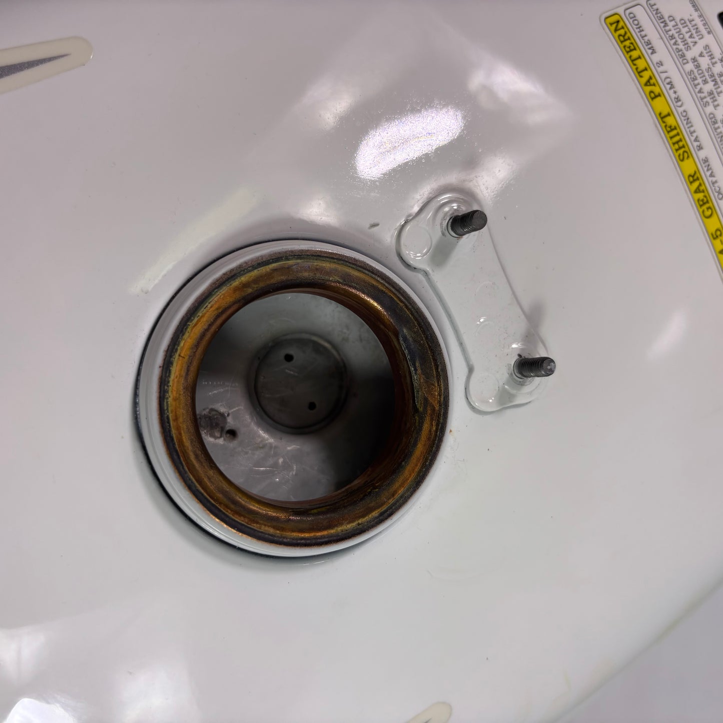OEM SYM Wolf Classic 150 Motorcycle Gas Fuel Tank, White Original (NEW)