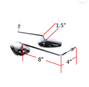 Prima Chrome Long Mirror Set for Royal Alloy GT & GP