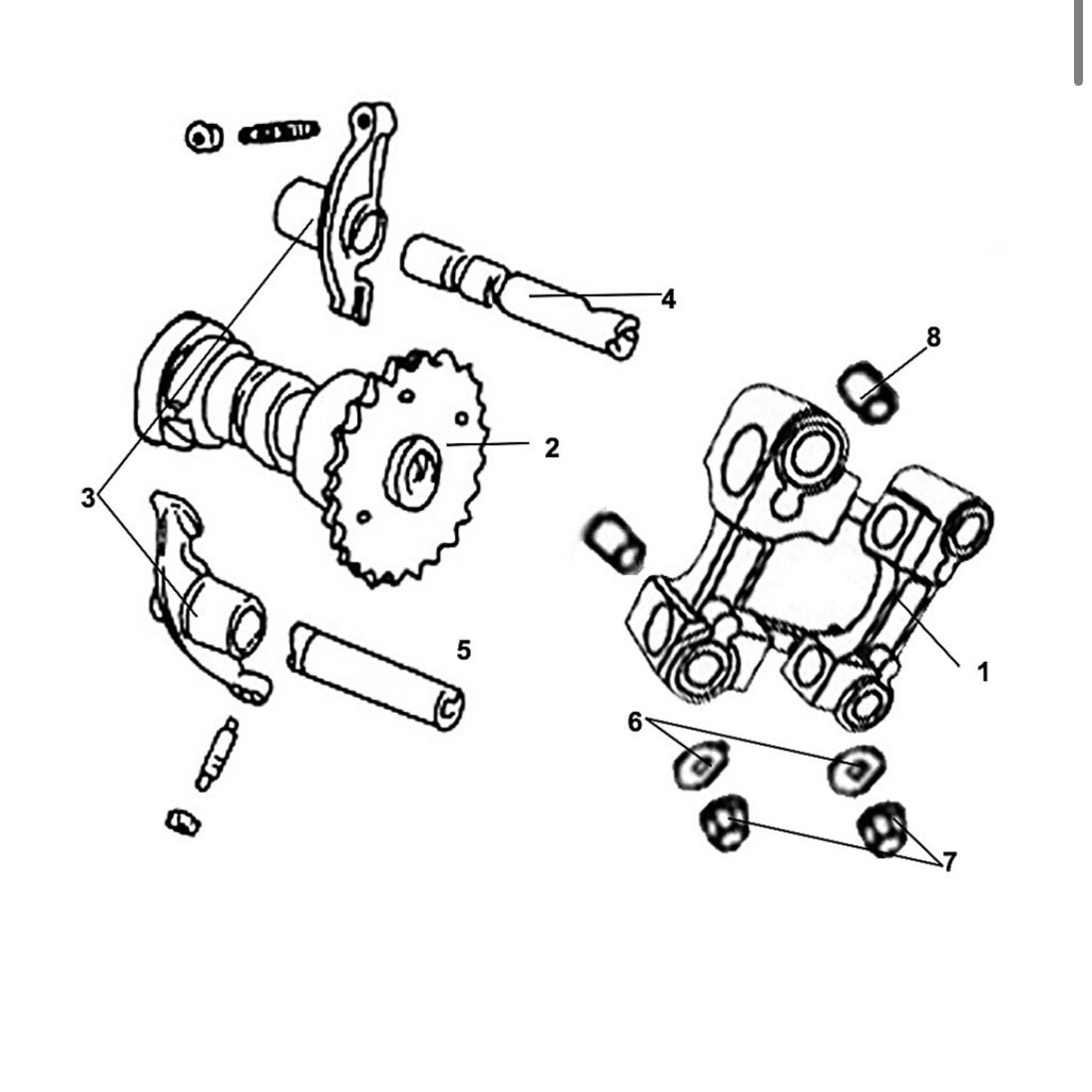 E 04 Cam Shaft Valve for Lance Cali Classic 125cc