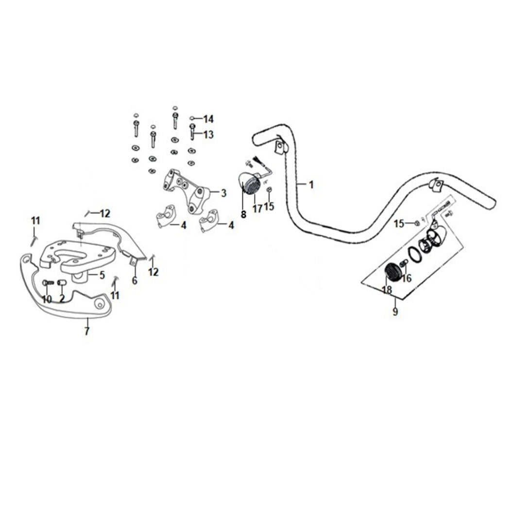 F 05 - Handle Pipe/Handle Cover - Cali Classic 200i