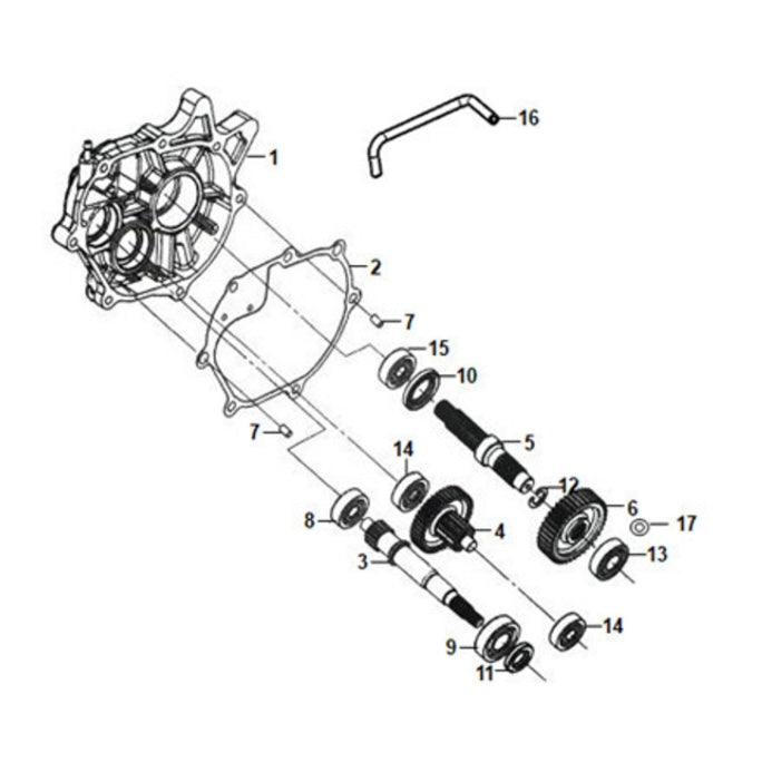 E 11 - Mission Case & Drive Shaft - Cali Classic 200i