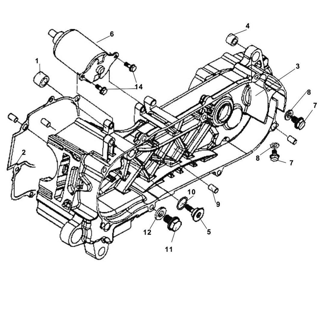 E 12 Left Crank Case - Lance PCH 200i