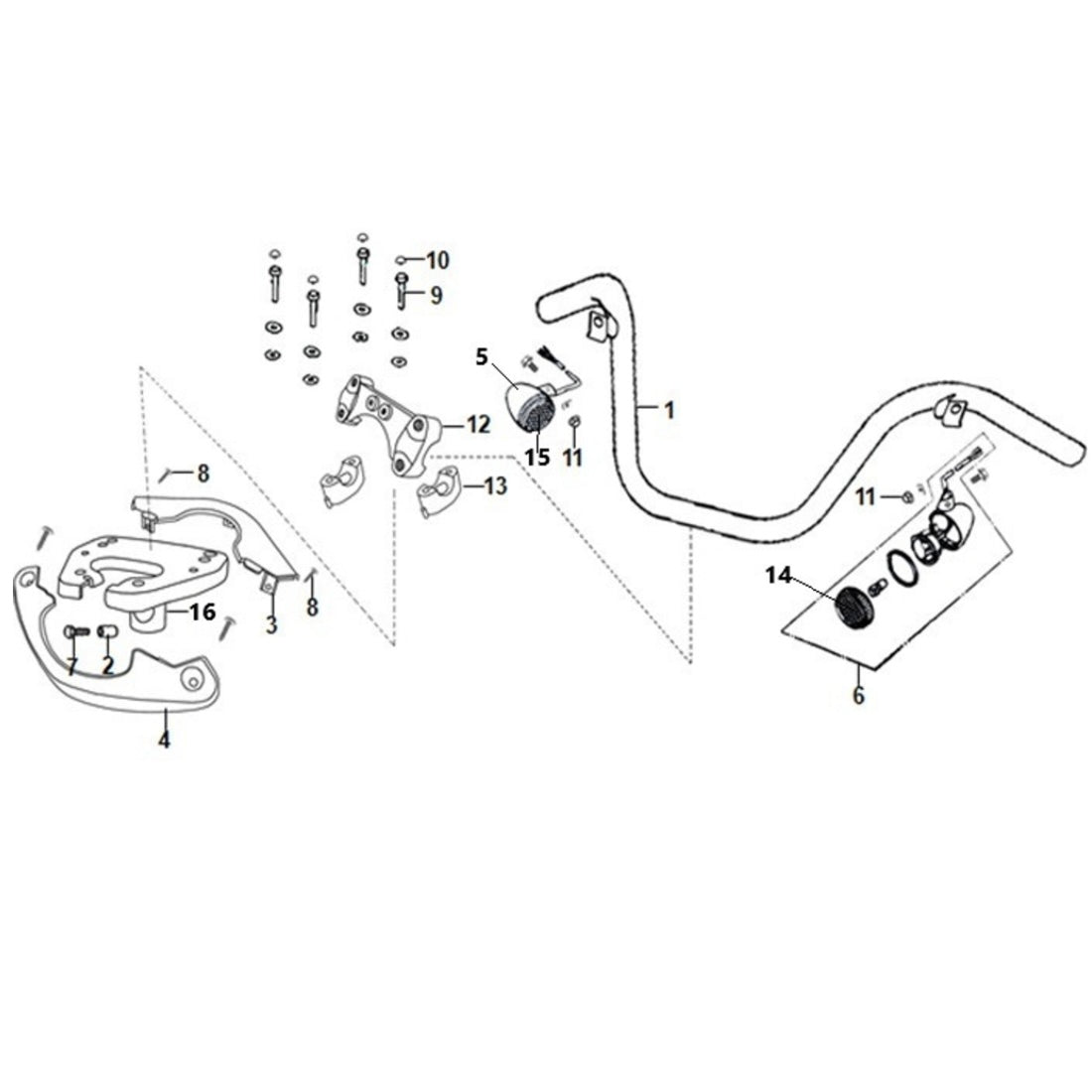 F 05 Handle Pipe / Cover for Lance Cali Classic 125cc