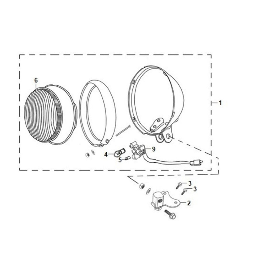 F 01 Head Light for Lance Cali Classic 125cc