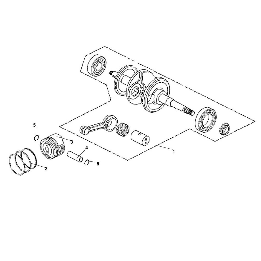E 13 Piston & Crank Shaft - Lance PCH 200i