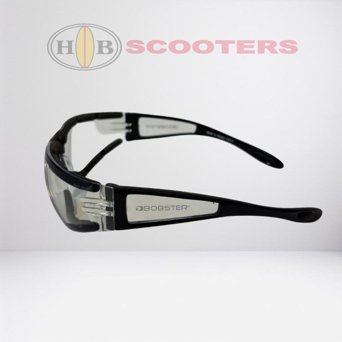 BOBSTER SHIELD II SUNGLASSES BLACK W/CLEAR LENS