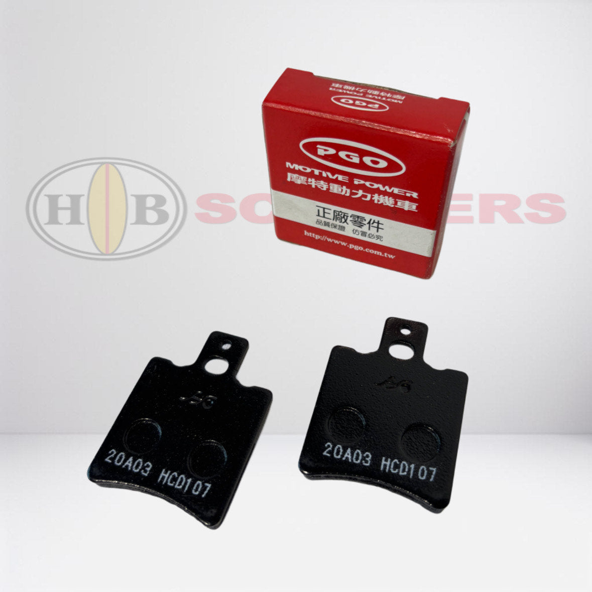 Genuine Buddy 50cc Scooter, Front Brake Pad Set (PGO)