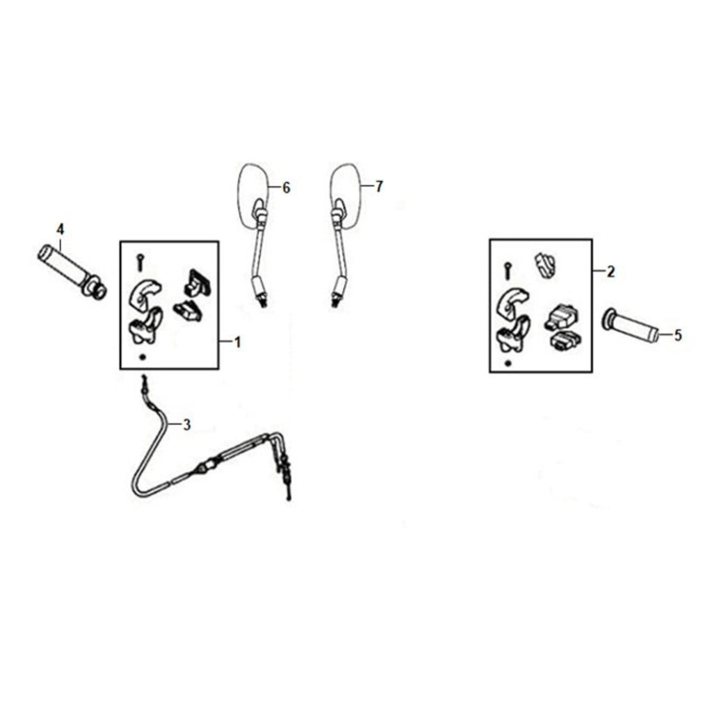 F 03 - Cable / Switch / Handle Lever - Cali Classic 200i