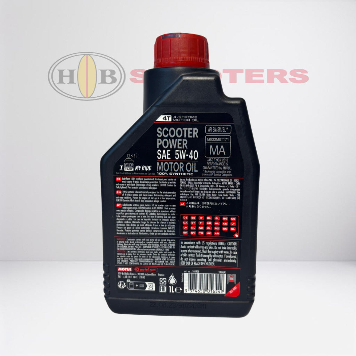 Motul 5W40 Scooter Oil 4T, 1 lt 100% synthetic