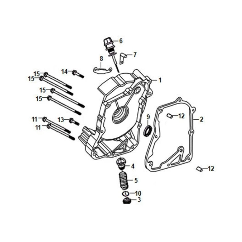 E 07 Right Crank Case Cover - Lance Havana 125 Diagram