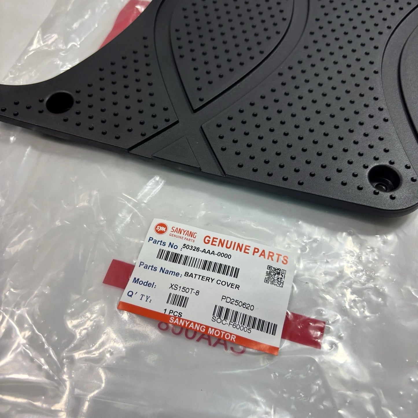 OEM Lance Cabo & PCH Scooter Battery Cover Panel, Black - 50/125/150/200i New