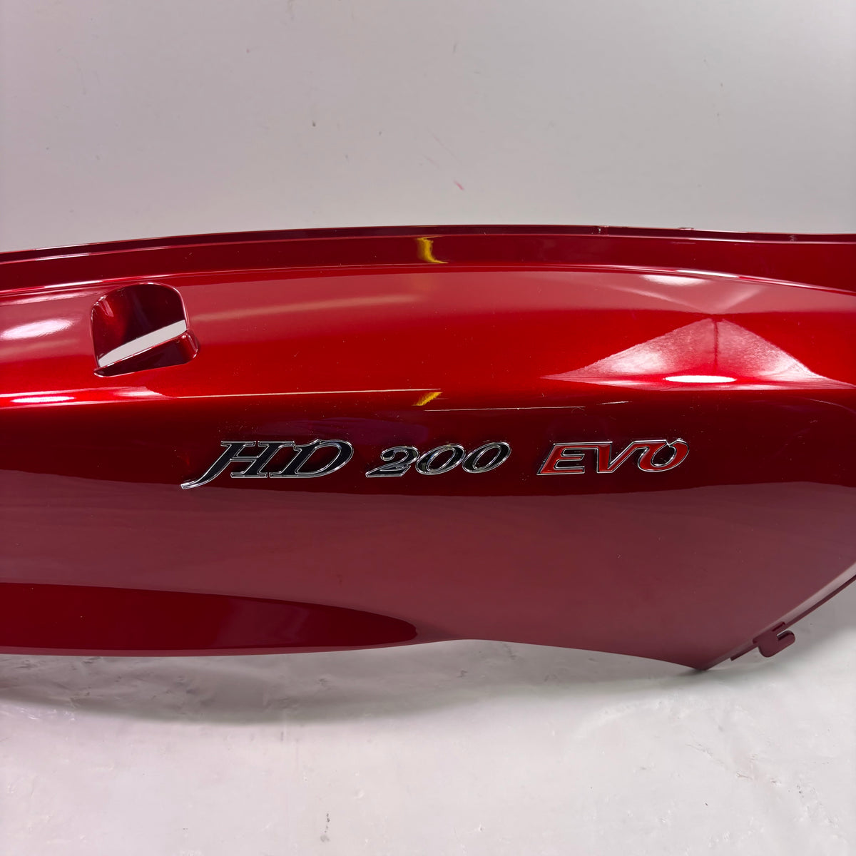 OEM SYM HD200 Evo Scooter Right Body Panel w/ Emblem, Red Original 8350G-HHR-000