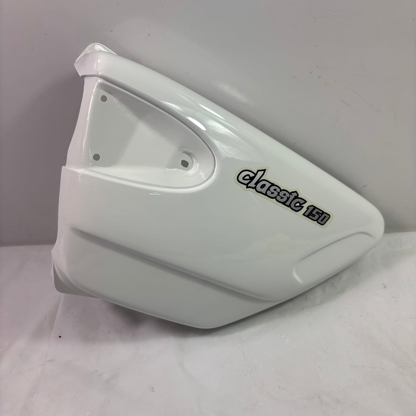 OEM Left Side Body Panel for SYM Wolf Classic 150cc Motorcycle, White