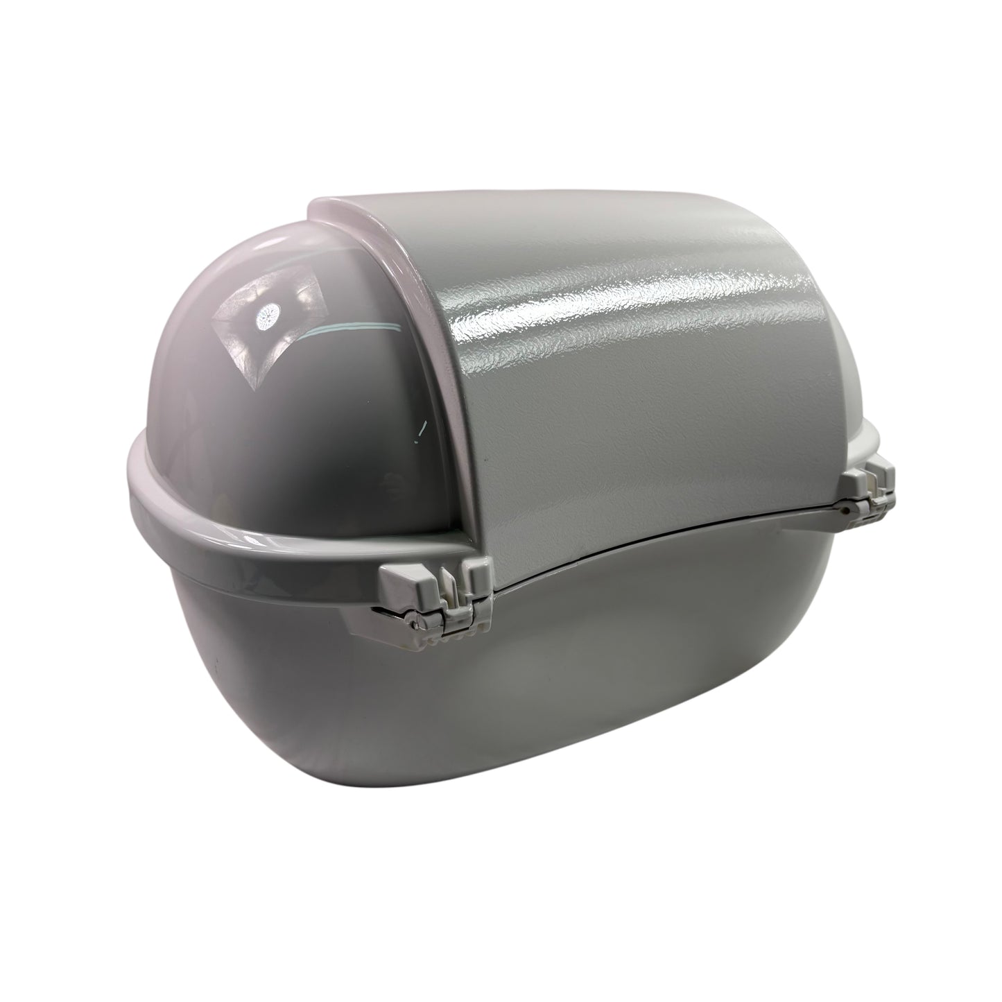 Universal Scooter Motorcycle 28L Storage Topcase, White/Black. Lockable w/ Keys