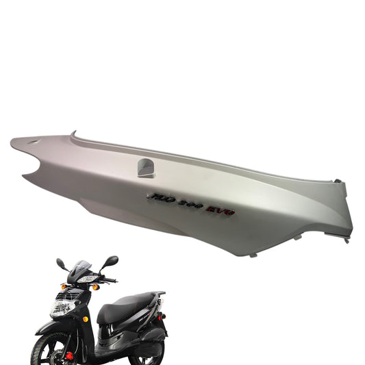 OEM SYM HD200 Evo Scooter Right Body Panel w/ Emblem, White. 8350G-HHR-000