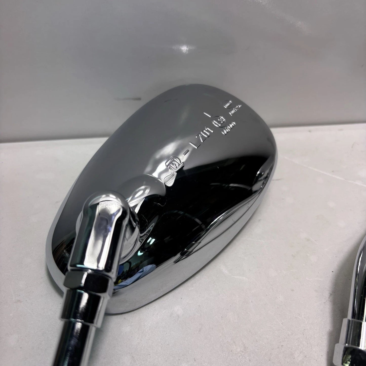 OEM Lance Cali Classic Left & Right Mirror Set, Chrome. Scooter 10mm Mirrors
