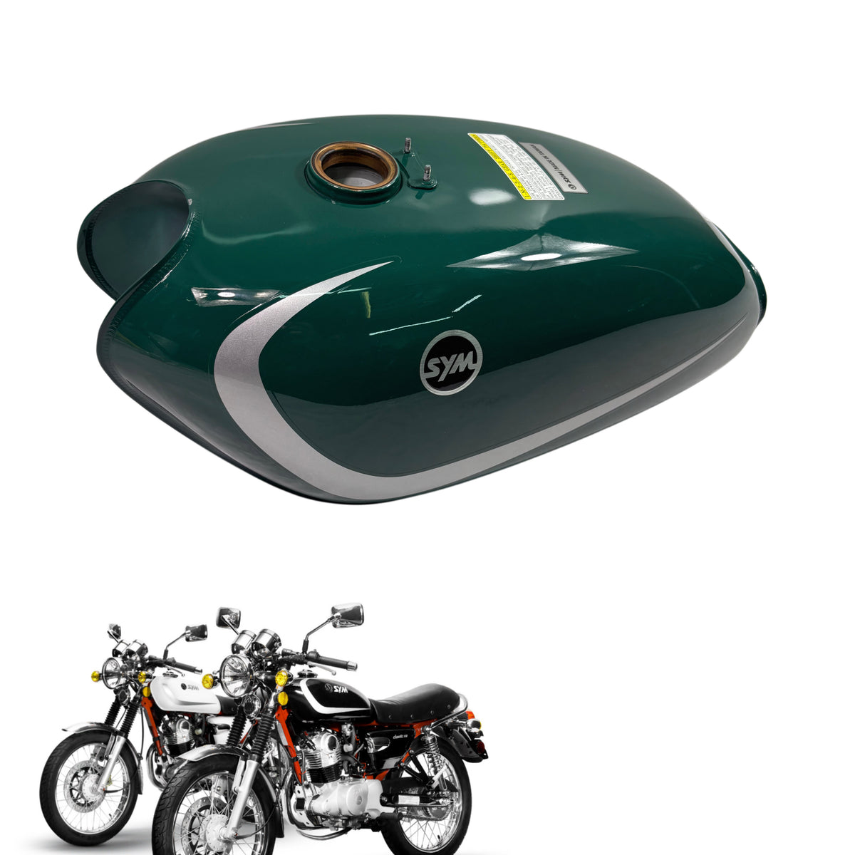 OEM SYM Wolf Classic 150 Gas Fuel Tank Assembly, Green Original. (NEW)