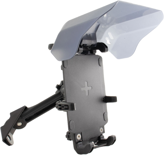 KOSO ARMOR CHARGER PHONE MOUNT W/VISOR BLACK