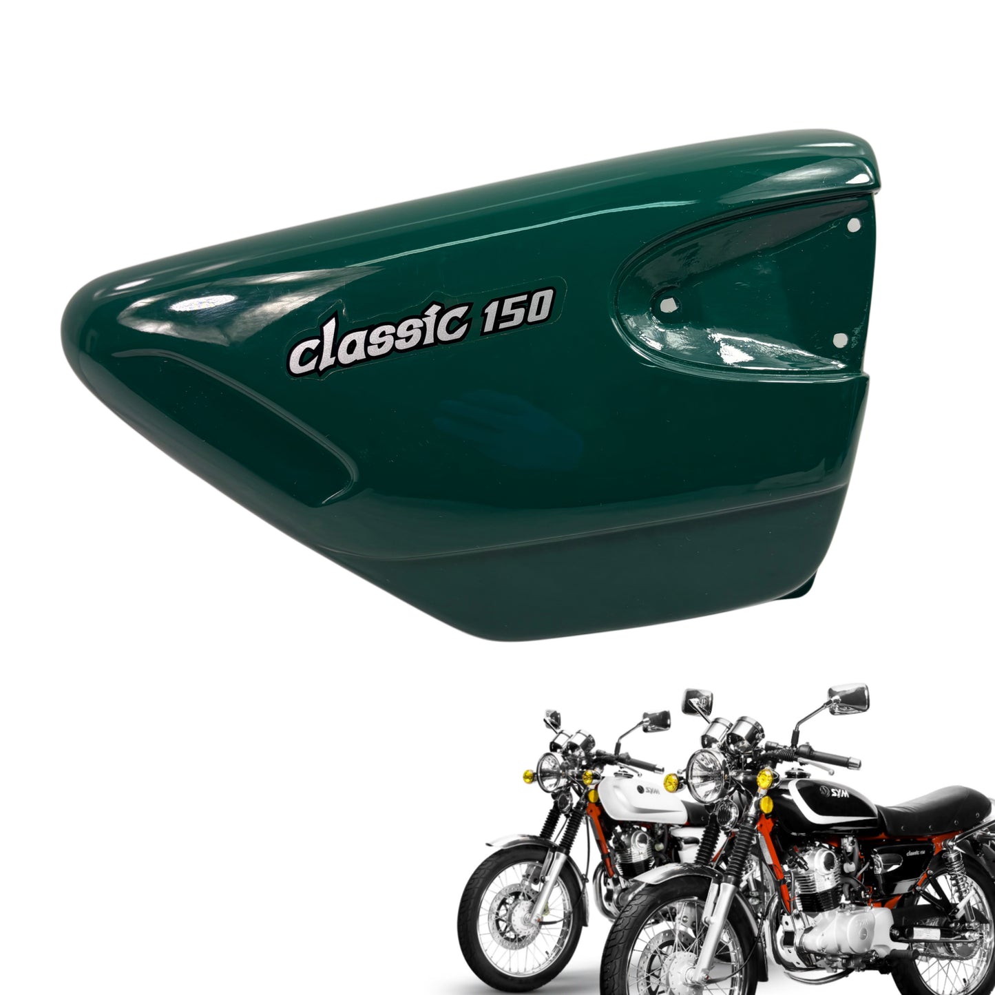 OEM Right Side Body Panel for SYM Wolf Classic 150cc Motorcycle, Green