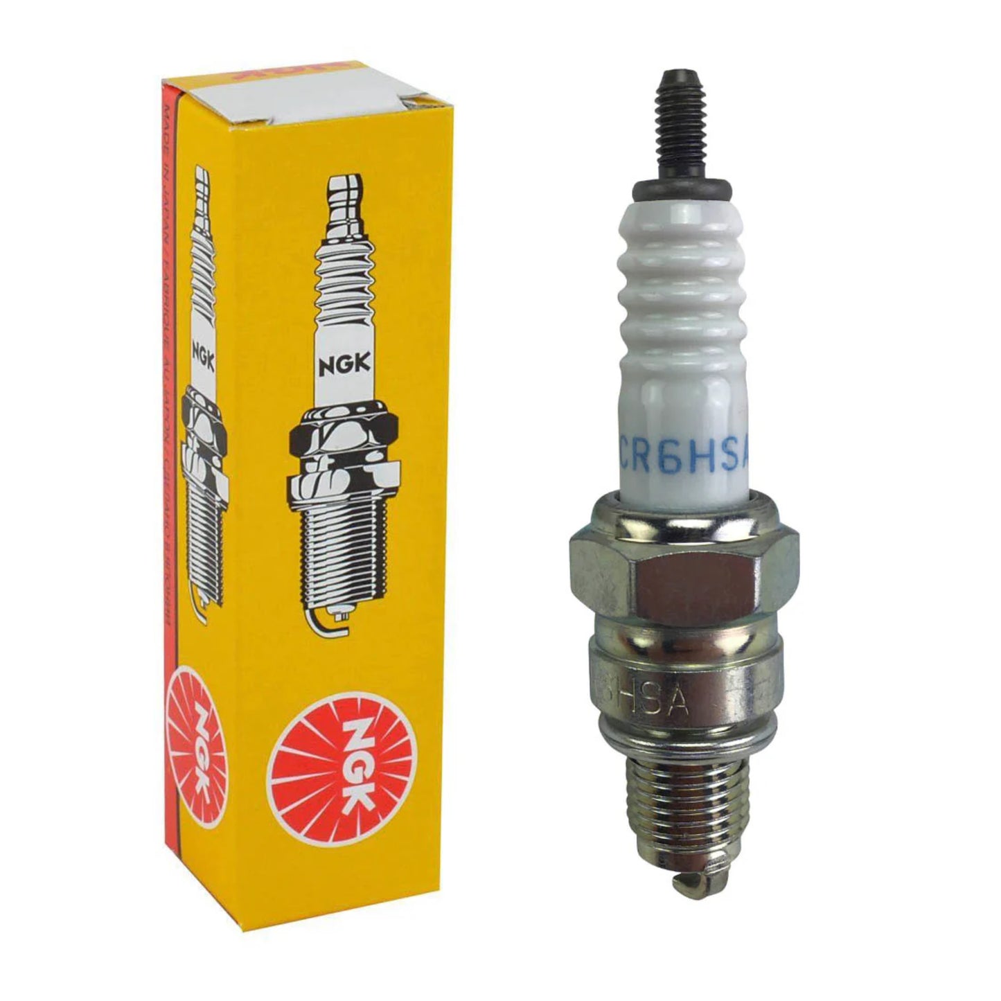 NGK CR6HSA Original Spark Plug, New. (Fits GY6/ 139QMB Engines)