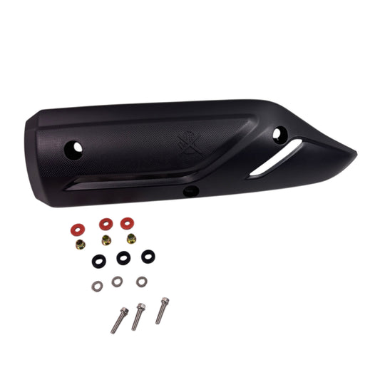 Exhaust Muffler Protector for Lance Cabo 125cc & 200i w/ Hardware. OEM Black