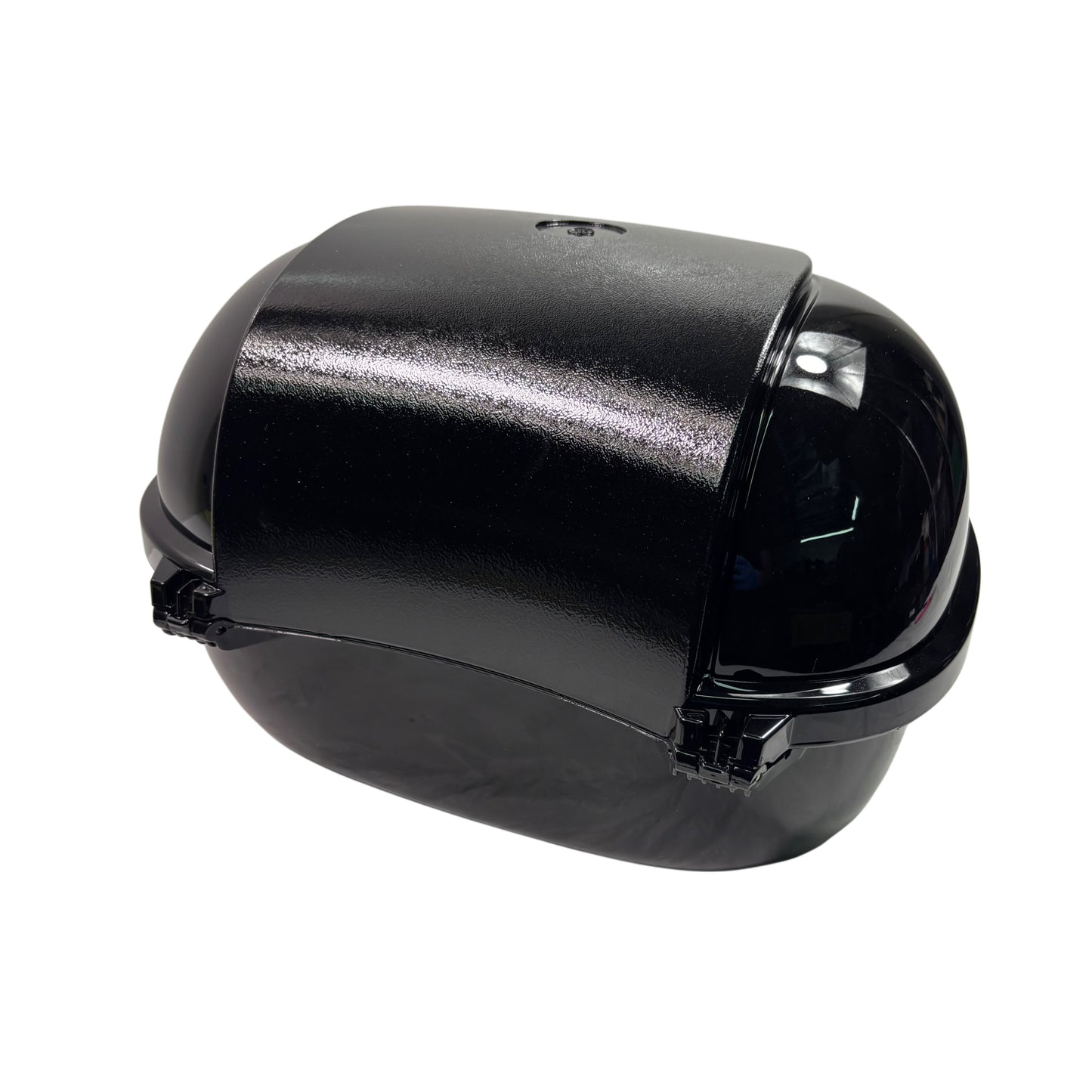 Universal Scooter Motorcycle 28L Storage Topcase, White/Black. Lockable w/ Keys