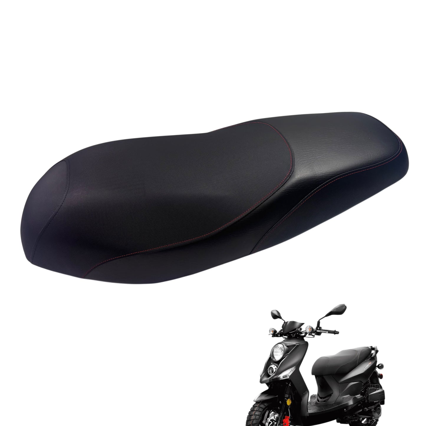 OEM Lance Cabo Scooter Seat, Black. 50cc/125cc/150cc/200i New
