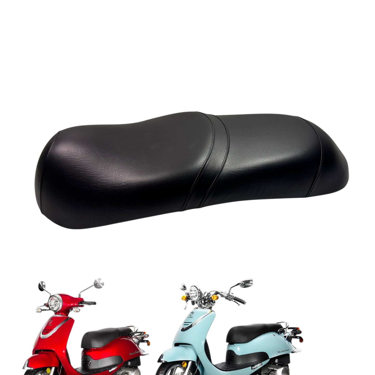 OEM Lance Cali & Havana Classic Scooter Seat Assembly, New Black(50/125/150/200i)