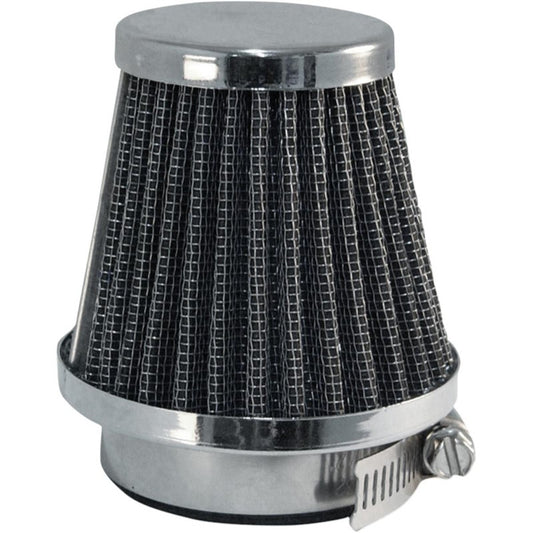 Universal Clamp-On Air Filter Cleaner Chrome Cap 42mm Emgo 12-55742 Tapered POD