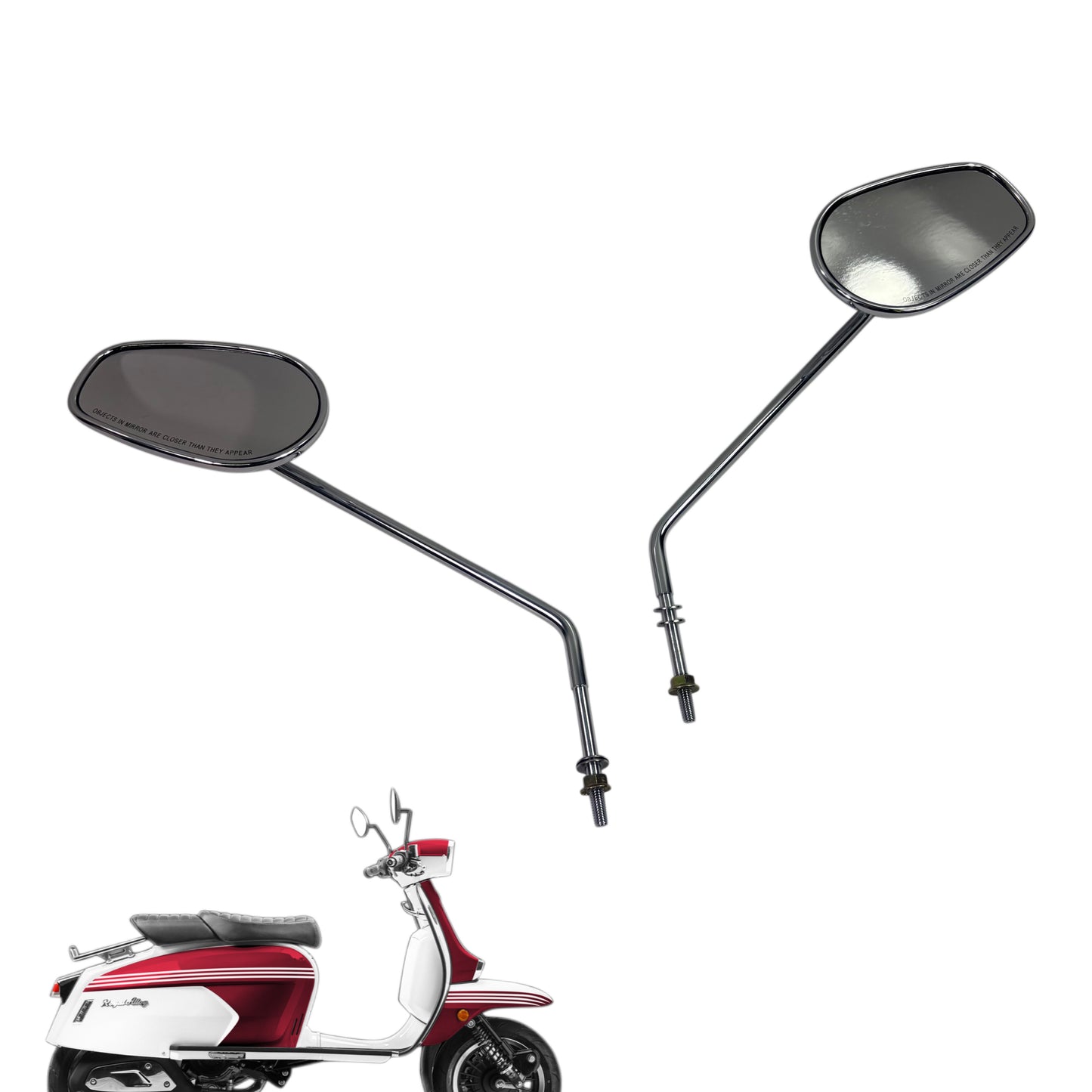 Prima Chrome Long Mirror Set for Royal Alloy GT & GP