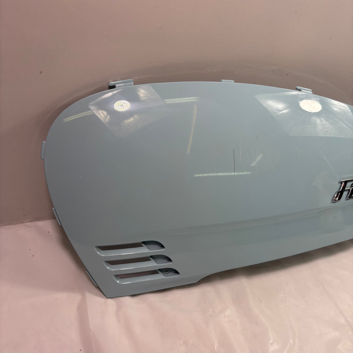 OEM SYM Fiddle III 200i Gas Scooter Left Side Body Panel w/ Emblem. Sky Blue 83600-XFA-000