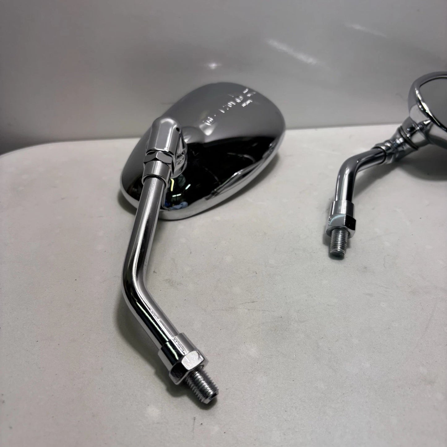 OEM Lance Cali Classic Left & Right Mirror Set, Chrome. Scooter 10mm Mirrors
