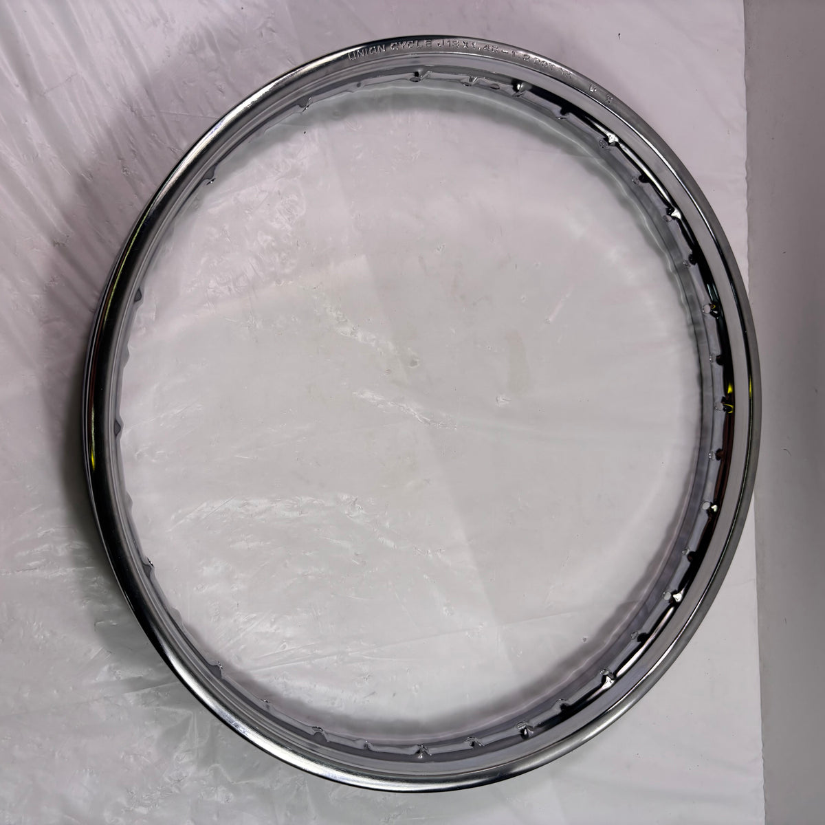 OEM SYM Wolf Classic 150 Motorcycle Front Wheel Rim 250x18 Chrome Original