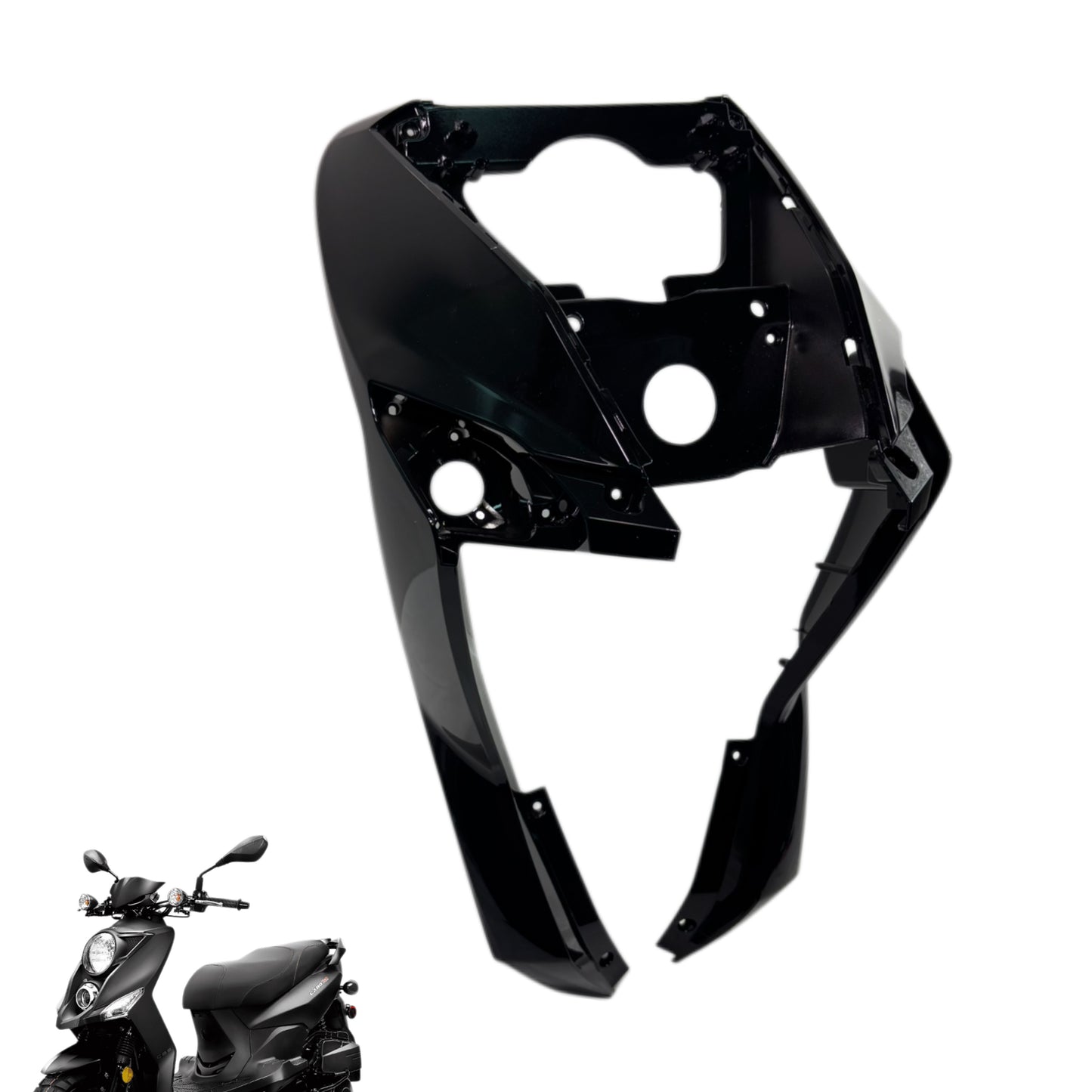 OEM Lance Cabo 125 Scooter Front Body Cover Panel, Gloss Black (NEW)