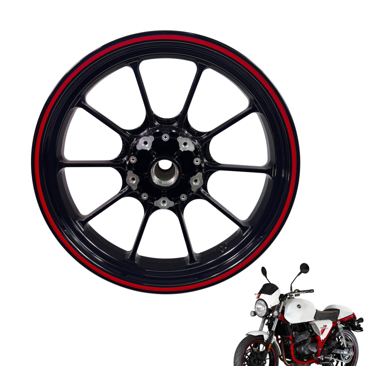 OEM SYM Wolf CR 300i Motorcycle Rear Wheel Rim, Black Original 42601-BD4-001-T1