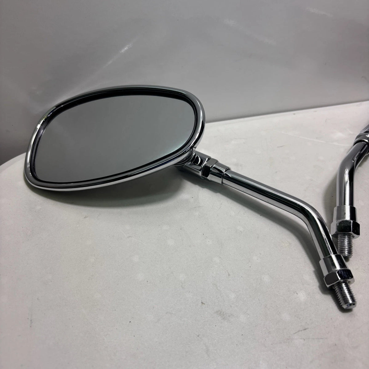 OEM Lance Cali Classic Left & Right Mirror Set, Chrome. Scooter 10mm Mirrors
