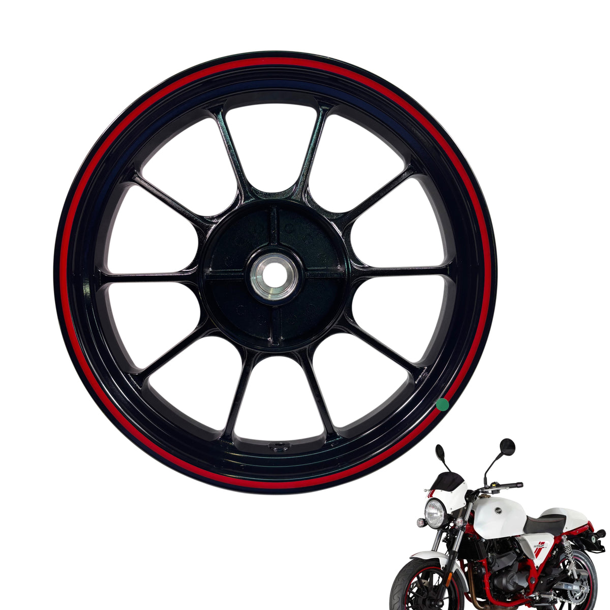 OEM SYM Wolf CR 300i Motorcycle Rear Wheel Rim, Black Original 42601-BD4-001-T1