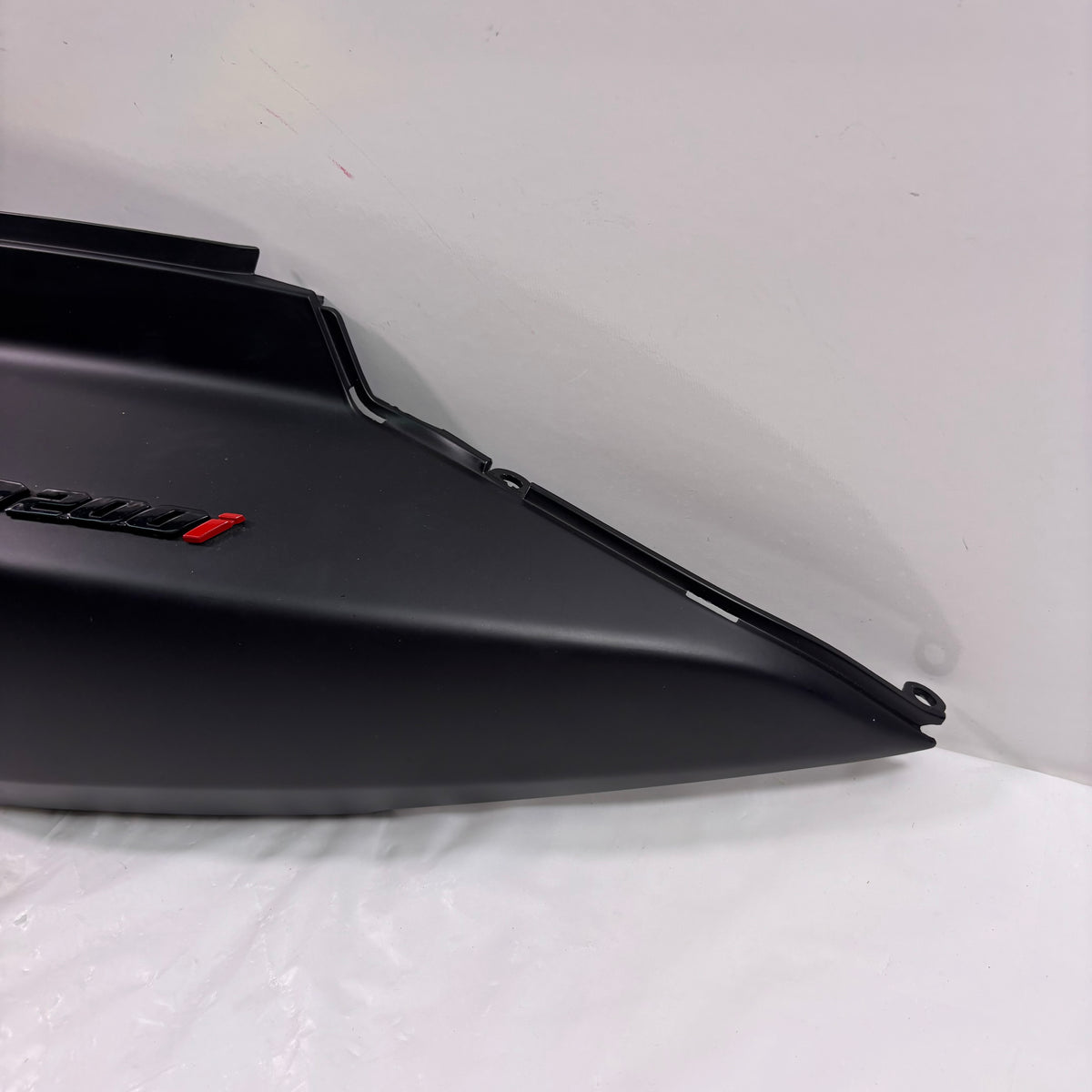OEM Lance Cabo 200i Left Rear Body Panel / Side Cover w/ Emblem. Matte Black