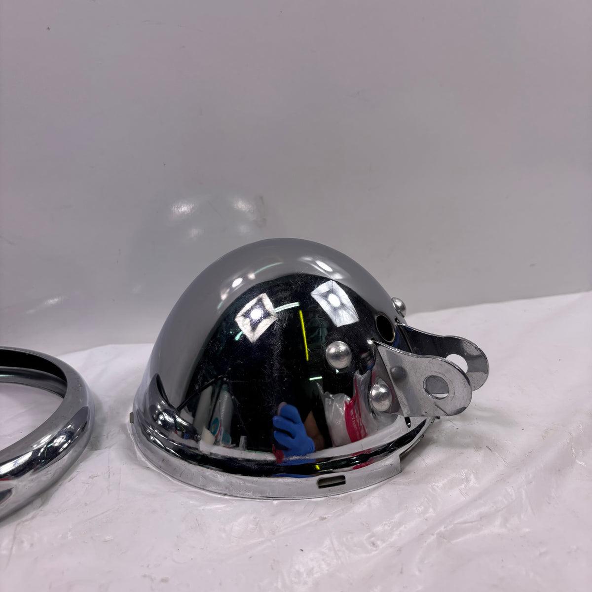 OEM Lance Cali Classic Gas Scooter 50/125/200, Headlight Housing Parts, Chrome Ring