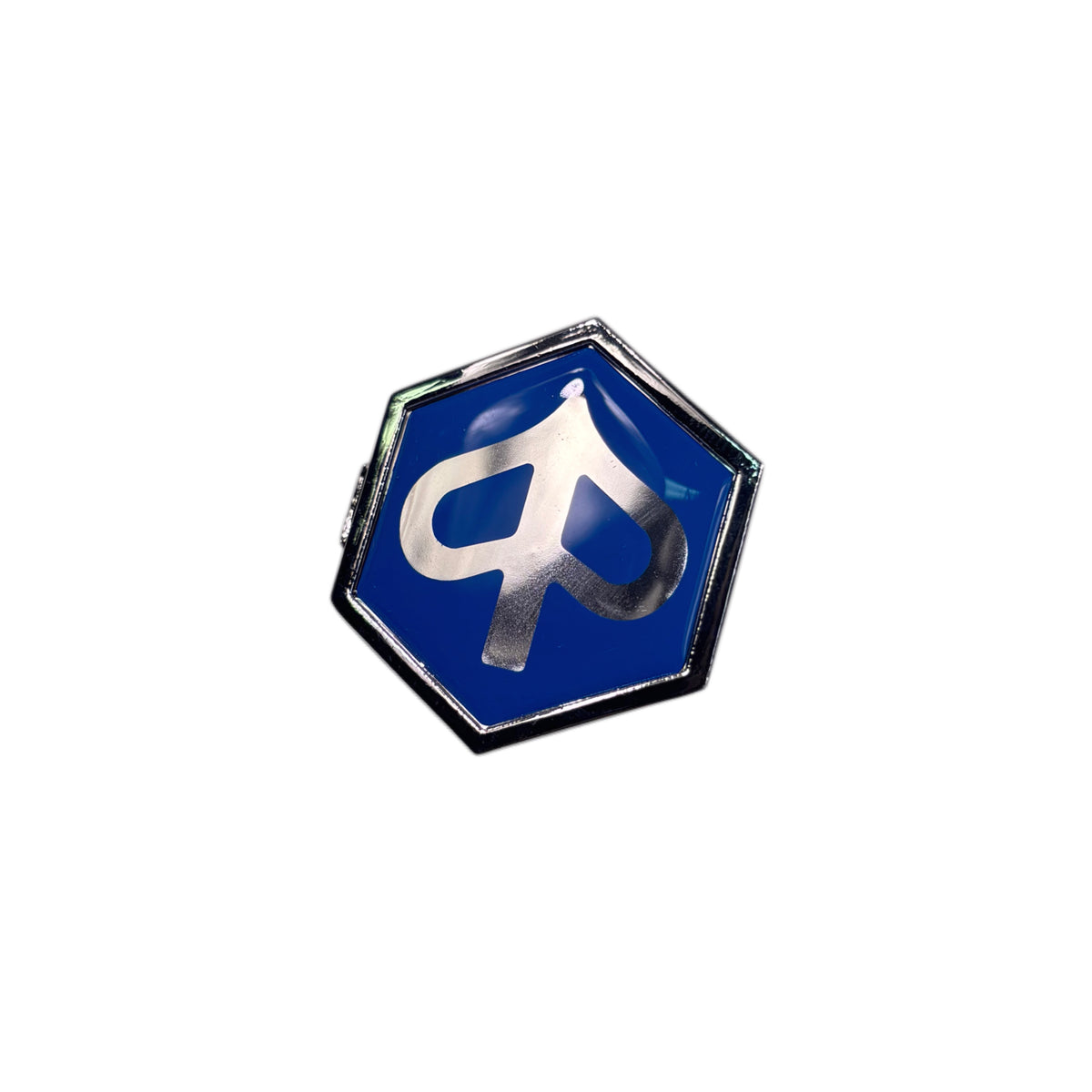 Piaggio Gas Scooter Horn Cover Hexagon Badge, Snap In. ET2 ET4 BV200-500 GT200 Old Style