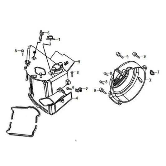 E 01 Fan Cover / Shroud Assembly - Havana Classic 125 Diagram