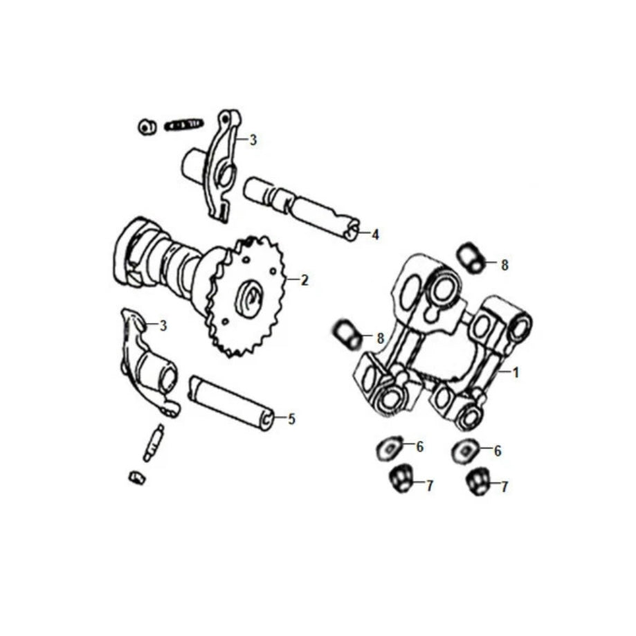 E 04 Cam Shaft / Valve - Lance Havana 125 Diagram