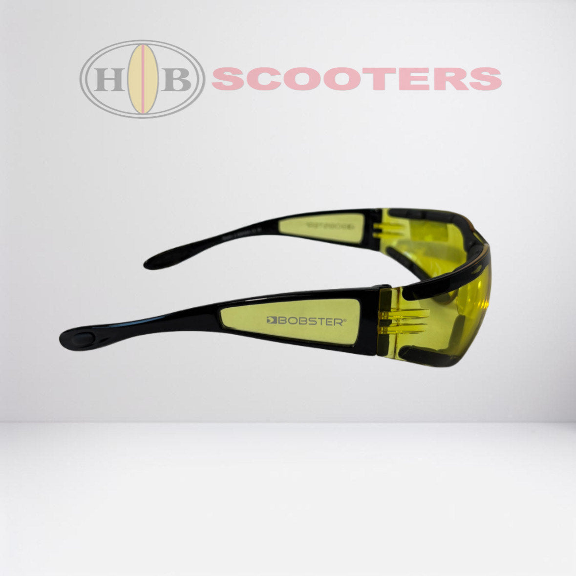 BOBSTER SHIELD II SUNGLASSES BLACK W/YELLOW LENS