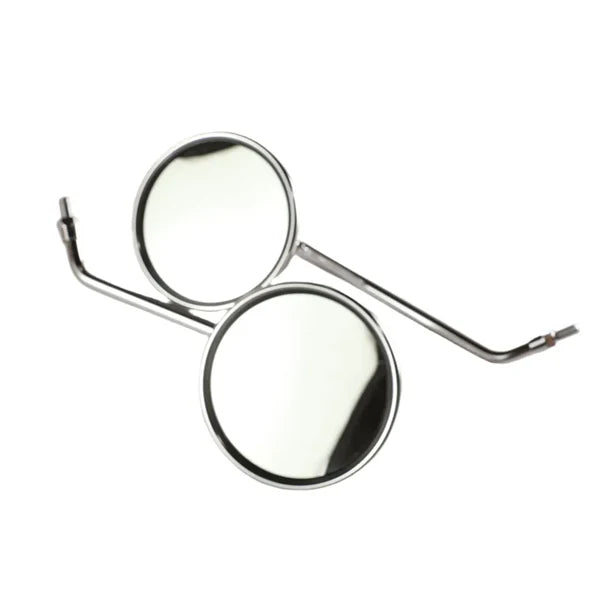 Genuine Buddy Chrome Rear View Mirror Set, Short