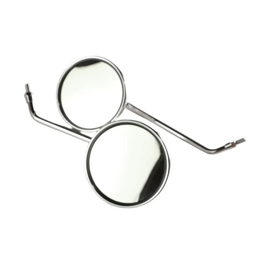 Genuine Buddy Chrome Rear View Mirror Set, Short