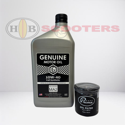 Genuine Oil 10W40 4T & Oil Filter Combo (Genuine Buddy 125/150/170i)