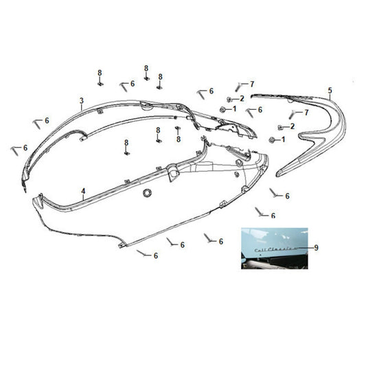 Cali / Havana Classic Rear Chrome Cover Trim, Pre-Owned