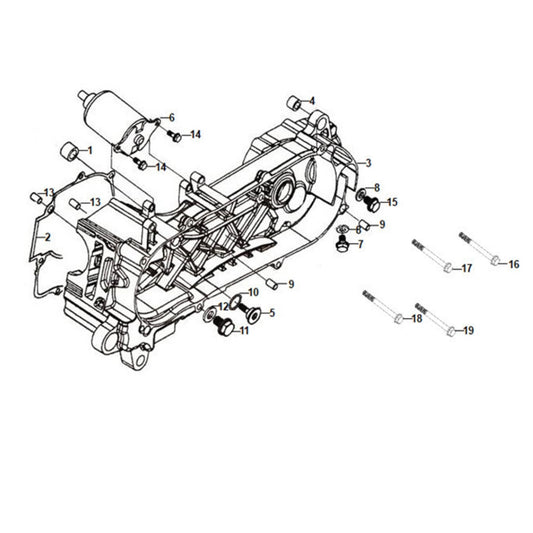 E 12 - L Crank Case - Cali Classic 200i