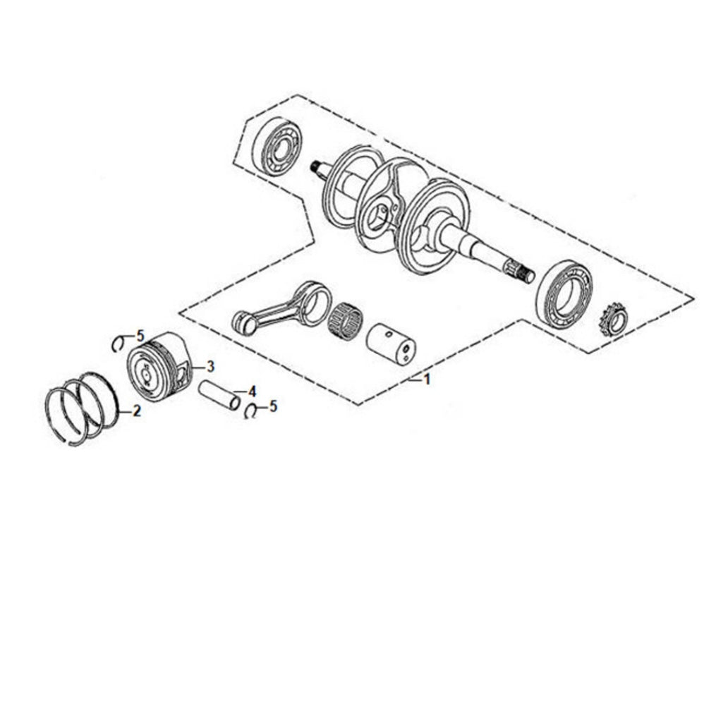 E 13 - Crank Shaft - Cali Classic 200i
